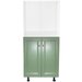 Soldat 60 cu 2 usi cu spatiu cuptor Zebra MDF verde drept